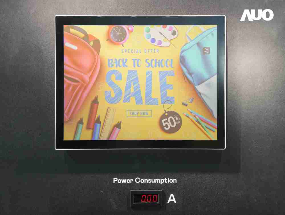 2121非凡展示胆固醇液晶超低耗能户外全彩显示器，，，ChLC（胆固醇液晶）以双稳态技术使静态显示零功耗，，具省电、、、、高彩度、、环保的特性，，还整合软硬件系统解决方案，，，，可透过单一云端平台管理